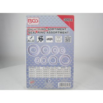 BGS Dichtring-Sortiment Aluminium 300-tlg.