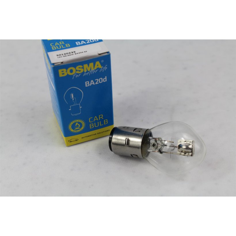 Lampe Glühbirne Bosma BA20D 12V 35/35W Bilux S2 Premium Birne mit E-Prüfzeichen 